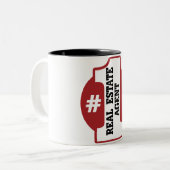 Wirklicher Anwesen-Agent der Nr.-1 Zweifarbige Tasse (Vorderseite Links)