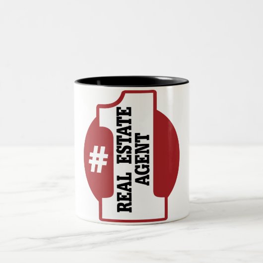 Wirklicher Anwesen-Agent der Nr.-1 Zweifarbige Tasse (Mittel)