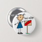 Wirklicher Anwesen-Agent-Knopf Button (Vorne & Hinten)