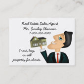 Wirklicher Anwesen-Agent-Verkäufer Visitenkarte (Rückseite)