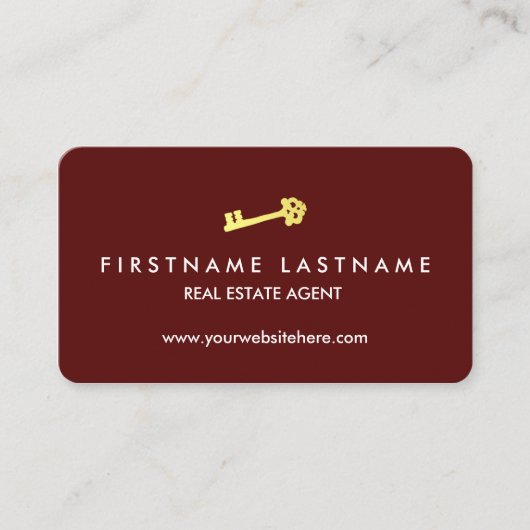 Wirklicher Anwesen-LuxusAgent Visitenkarte (Vorderseite)