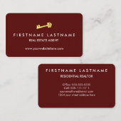 Wirklicher Anwesen-LuxusAgent Visitenkarte (Vorne/Hinten)