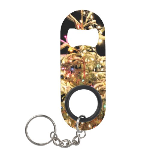 Wirklicher Baum-wirklicher Schnee-wirkliches Mini Flaschenöffner (Vorderseite)