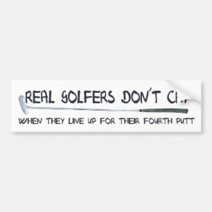 Wirklicher Golfspieler don´t Schrei Autoaufkleber