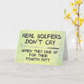 Wirklicher Golfspieler don´t Schrei Karte (Gelbe Blume)