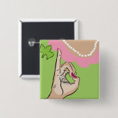 Wirklicher hübscher Studentinnenverbindung-Spaß Button (Vorne & Hinten)