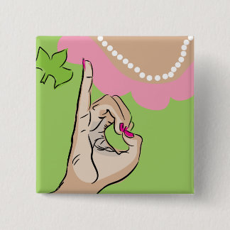 Wirklicher hübscher Studentinnenverbindung-Spaß Button