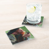 wirklicher Kobold Glasuntersetzer (Schrägansicht)