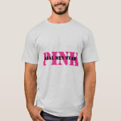 Wirklicher Mann-Abnutzungs-Rosa-T - Shirt (Vorderseite)