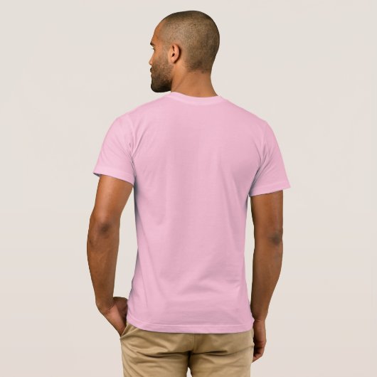 Wirklicher Mann-Abnutzungs-Rosa-T - Shirt (Schwarz voll)