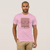 Wirklicher Mann-Abnutzungs-Rosa-T - Shirt (Vorne ganz)