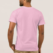 Wirklicher Mann-Abnutzungs-Rosa-T - Shirt (Rückseite)