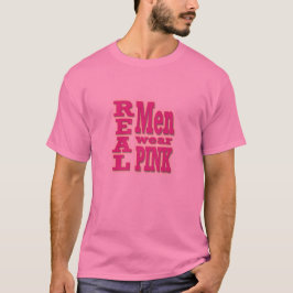 Wirklicher Mann-Abnutzungs-Rosa-T - Shirt - rosa