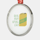 Wirklicher Mann-Geruch mögen Silbernes Ornament (Links)
