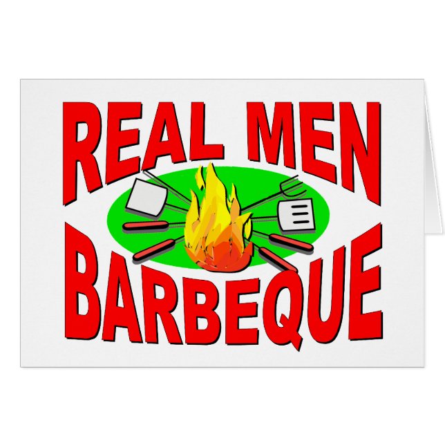 Wirklicher Mann-Grill. Lustiger Entwurf für den (Vorderseite (Horizontal))