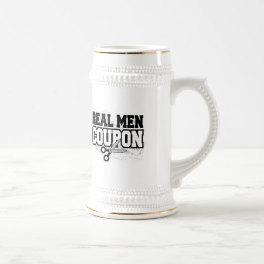 Wirklicher Mann-Kupon Bierglas (Rechts)