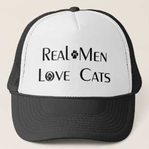 Wirklicher Mann-Liebe-Katzen-Hut Truckerkappe