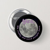 Wirklicher Mond-Landungsknopf Button (Vorne & Hinten)