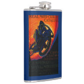 Wirklicher Moto Verein Vintages PosterEurope Flachmann (Rechts)