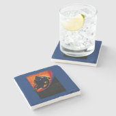 Wirklicher Moto Verein Vintages PosterEurope Steinuntersetzer (Seitenansicht)