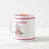 Wirklicher Omas STRICK! Zweifarbige Tasse (Vorderseite Links)