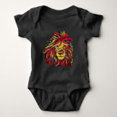 Wirklicher Rasta Löwe Baby Strampler (Vorderseite)
