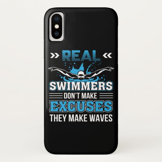 Wirklicher Schwimmer machen nicht Case-Mate iPhone Hülle (Rückseite)