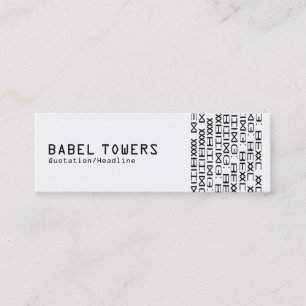 Wirkliches alien-Schreiben Mini Visitenkarte