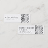 Wirkliches alien-Schreiben Mini Visitenkarte (Vorne/Hinten)