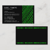 Wirkliches alien-Schreiben Visitenkarte (Vorne/Hinten)