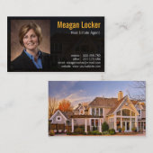 Wirkliches Anwesen-Agent-Foto mit Haushintergrund Visitenkarte (Vorne/Hinten)