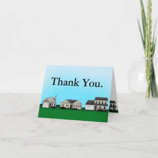 Wirkliches Anwesen danken Ihnen Anmerkungen Dankeskarte