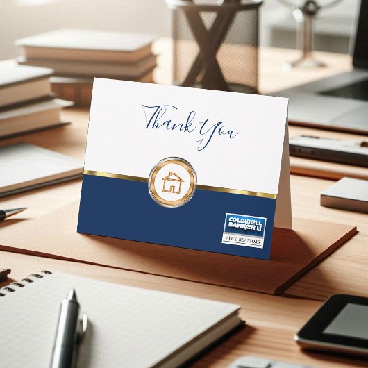 Wirkliches Anwesen danken Ihnen leer Dankeskarte