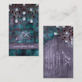 Wirkliches Anwesen-eleganter Vintager Leuchter Visitenkarte (Vorne/Hinten)