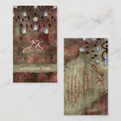 Wirkliches Anwesen-eleganter Vintager Leuchter Visitenkarte (Vorne/Hinten)