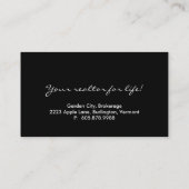 Wirkliches Anwesen-hübsche gelbe Visitenkarte (Rückseite)