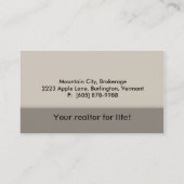 Wirkliches Anwesen-hübsche Haus-Geschäfts-Karte Visitenkarte (Rückseite)