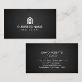 Wirkliches Anwesen-modernes Zuhause-Logo-dunkles Visitenkarte (Vorne/Hinten)