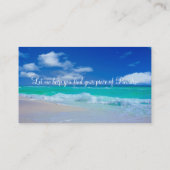 Wirkliches Anwesen-Stück Paradies-Strand-Wellen Visitenkarte (Rückseite)