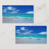 Wirkliches Anwesen-Stück Paradies-Strand-Wellen Visitenkarte (Vorne/Hinten)