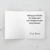 Wirkliches Anwesen-Unternehmensweihnachtskarte Feiertagskarte (Innenseite)