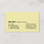 Wirkliches Anwesen-weiße schwarze Visitenkarte (Rückseite)