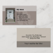 Wirkliches Anwesen-weiße Tür-Geschäfts-Karte Visitenkarte (Vorne/Hinten)