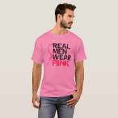 Wirkliches Herrenbekleidung-Rosa - Brustkrebs T-Shirt (Vorne ganz)