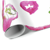 Wirkliches hübsches rosa und grünes geschenkpapier (Rolleneckpunkt)