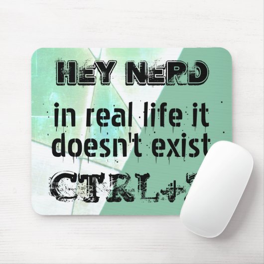 Wirkliches Leben gibt es kein Undo, Nerd-Version - Mousepad (Mit Mouse)