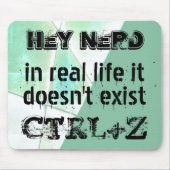 Wirkliches Leben gibt es kein Undo, Nerd-Version - Mousepad (Vorne)
