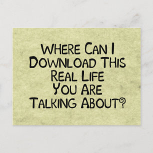 Wirkliches Leben Postkarte