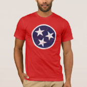 Wirkliches Lebens-Tennessee-Staats-FlaggeGrunge T-Shirt (Vorderseite)