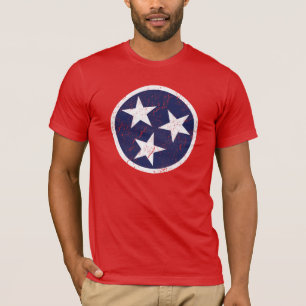 Wirkliches Lebens-Tennessee-Staats-FlaggeGrunge T-Shirt